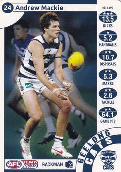 2013 Team Zone AFL Team #24 Andrew Mackie Front